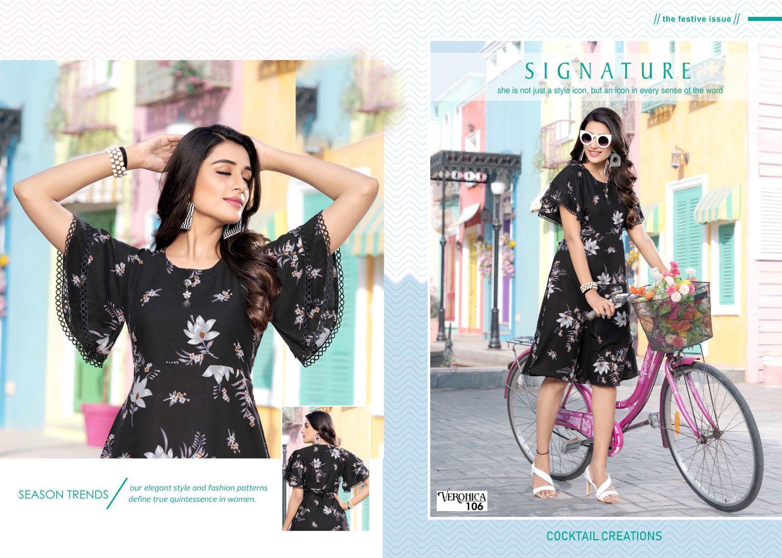 Veronica 101 Rayon Printed Designer Regular Wear Kurti Collection